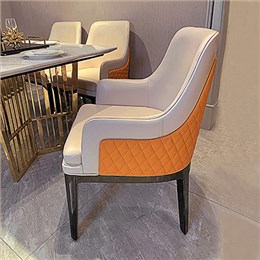 轻奢 餐厅家具 卓越 餐椅 C837A  纳帕皮  灰色