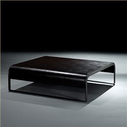 现代极简 客厅家具 兰德保罗 夏奈尔茶几 LT123 1000*1000*310 钨钢 黑色