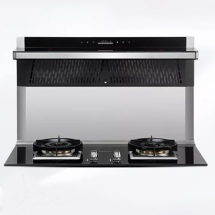 卡梦帝 分体式集成灶 Y18-1 烟机：900mm宽； 灶具开孔：690mm*485mm 玻璃面板 黑色